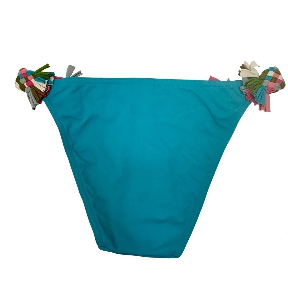 NWT ERES “Mambo Lambada” Braid-Trimmed Bikini Bottoms Turquoise 38/6